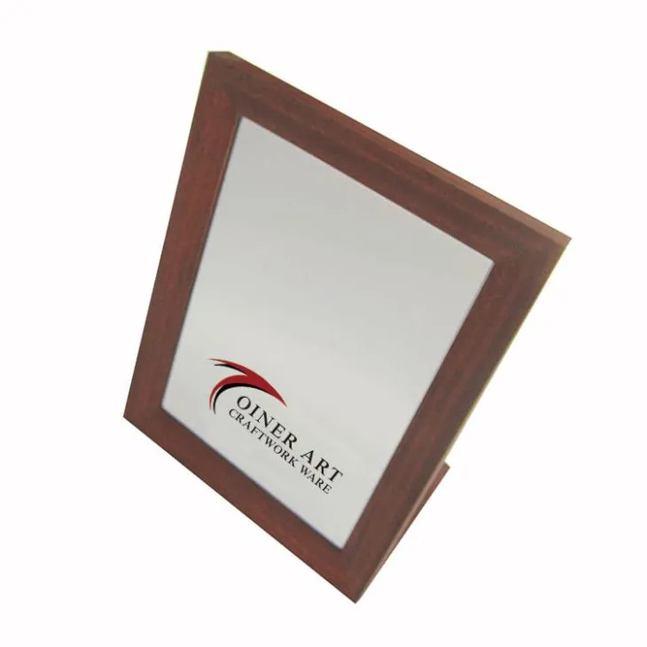 Ve tvaru L hnědá dřevěná kniha Matt Mirror