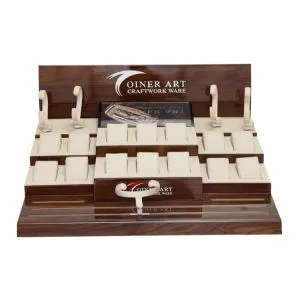 Hnědá dřevěná dýha Krok Counter Display